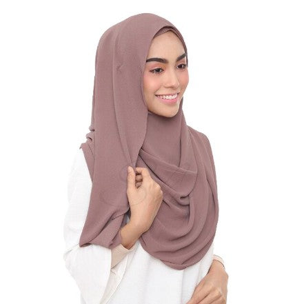 Instant double loop chiffon hijab