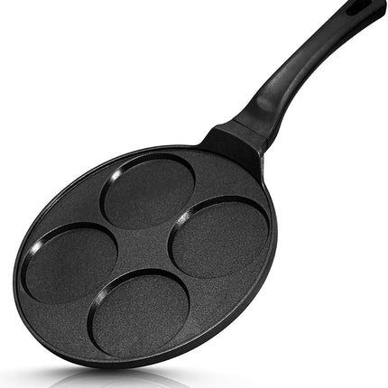 Crêpemaker - eierpan - pancake pannenkoeken 4 kop marmeren anti aanbaklaag