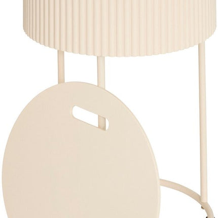 Atmosphera Juna Bijzettafel met opbergruimte - Ø33xH48cm - Beige