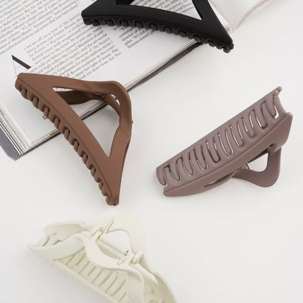 Driehoekige Haarclip - Zwarte Plastic Haarklem - 11,5 cm