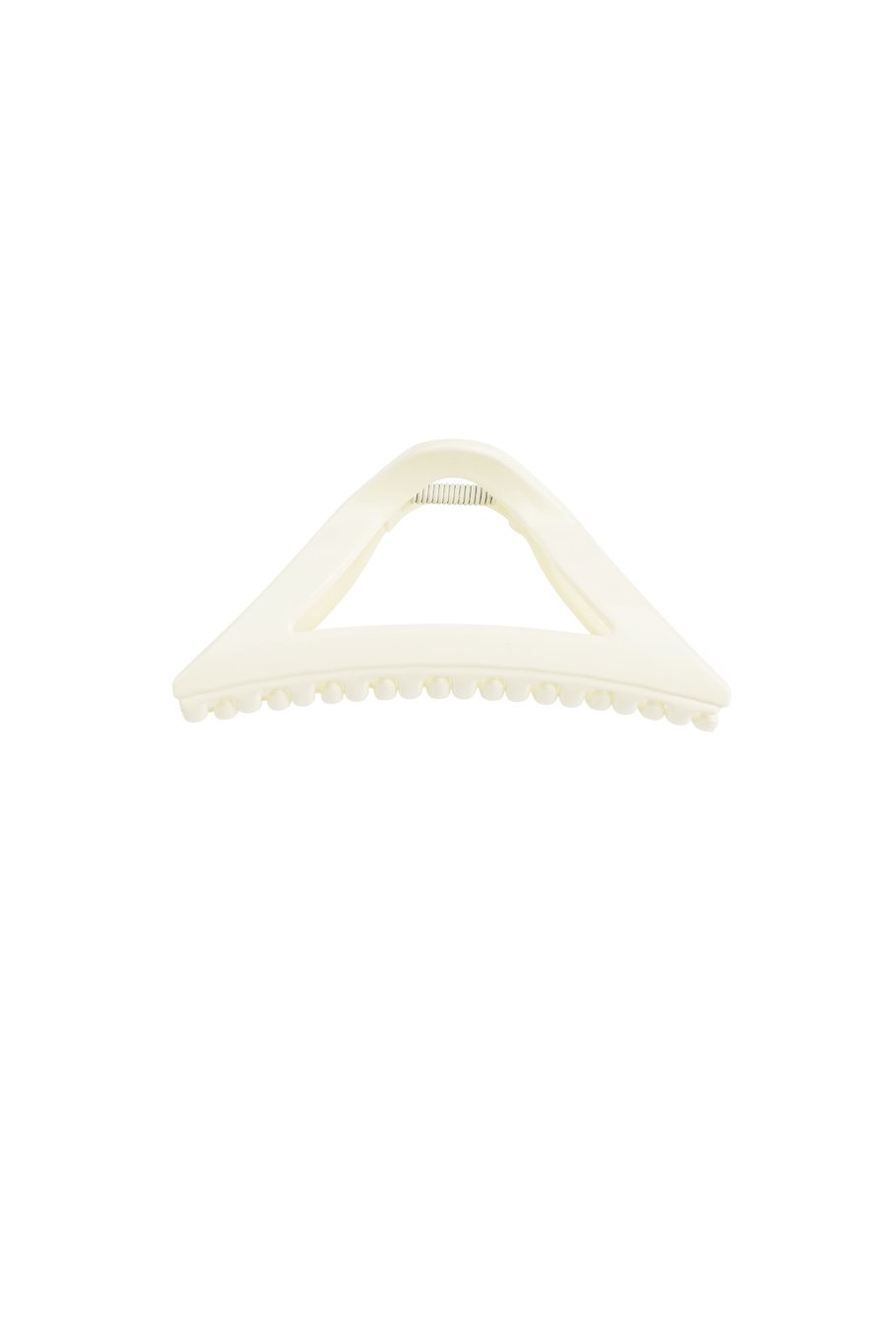 Off-White Driehoek Haarclip – Zomers Design – Plastic – 11, 5 cm