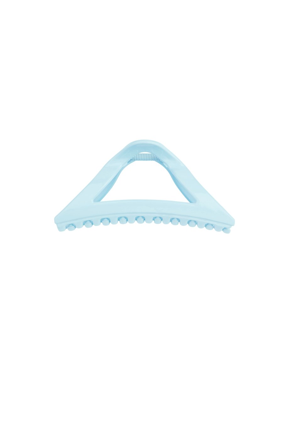 Driehoek haarclip lichtblauw – plastic haarclip met zomers design, 11,5 cm
