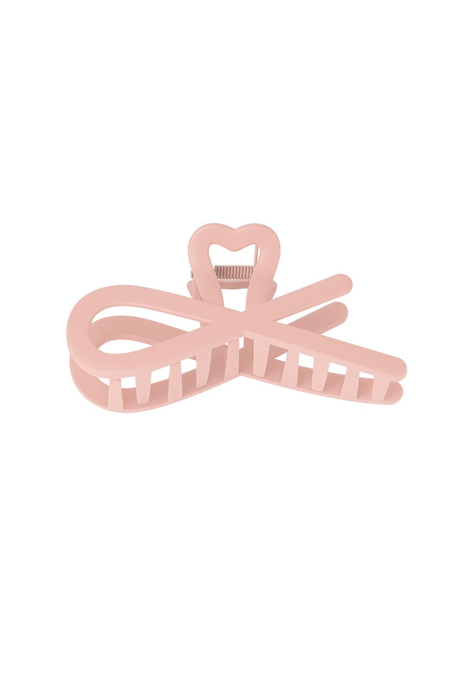 Haarclip met krullende golven – plastic haarspeld van 11 cm, roze