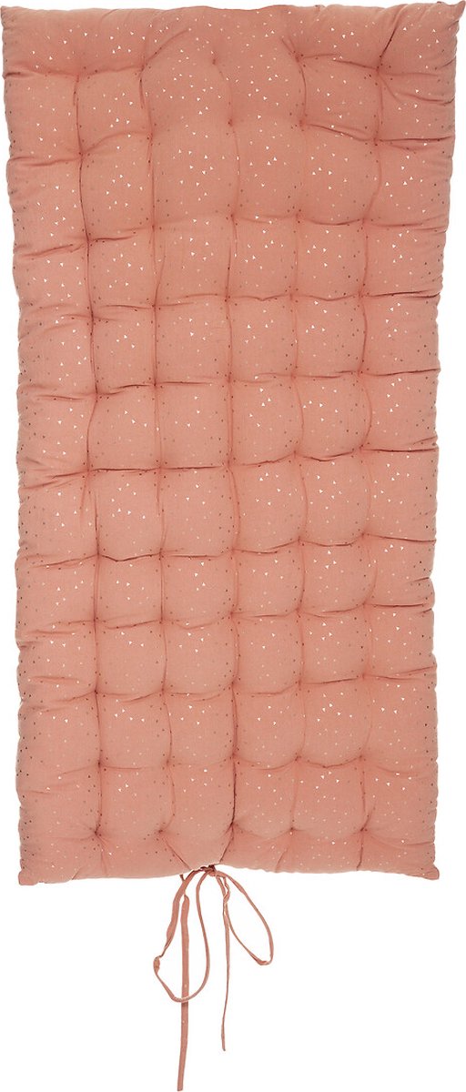 Matelas de sol pour enfant Atmosphera Kids Oya avec triangles dorés - 120 x 60 x 5 cm - Terracotta