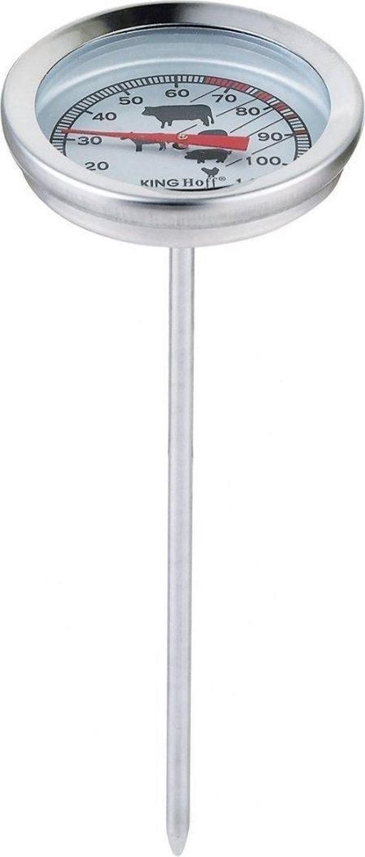 Kinghoff 3697 - thermomètre à viande pour barbecue - Thermomètre à cœur - Thermomètre de cuisine - Thermomètre de four pour dinde / poulet ou rôti