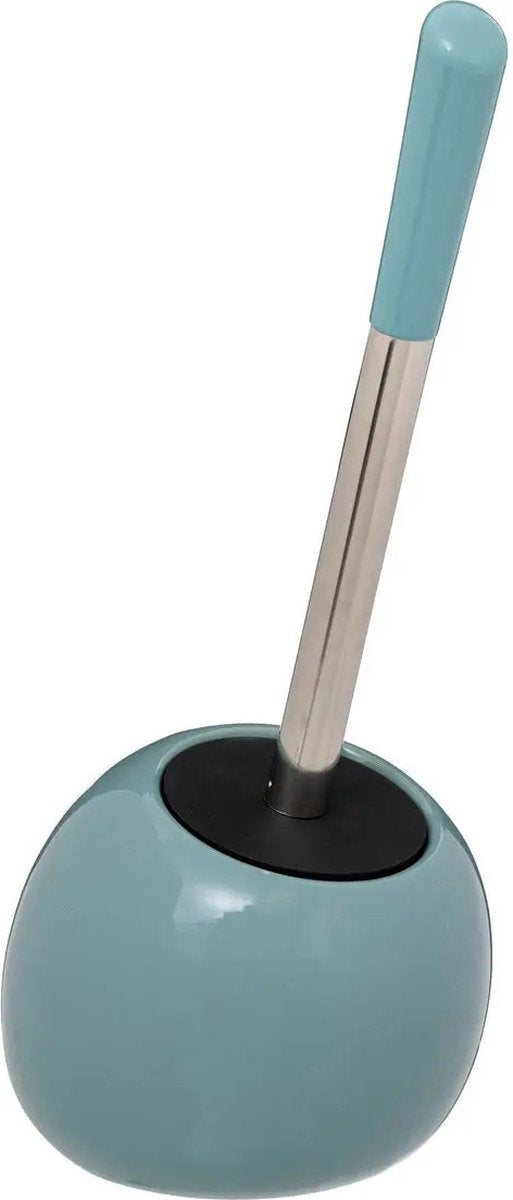 5Five Toilet brush in holder - polyresin / metal - ice blue - 35 cm