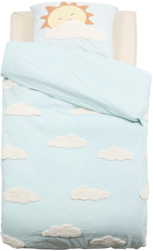 Atmosphera Kids Clouds Dekbedovertrek set met 1 kussensloop 140x200cm/65x65cm