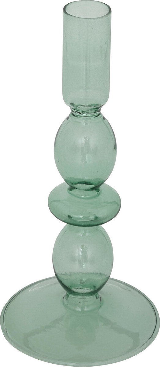 Atmosphera Glaskerzenhalter Ø9xH19 cm - Grün
