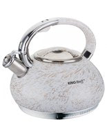 Kinghoff 1066 - Whistling Kettle - 3.0 liters - Stainless Steel - White