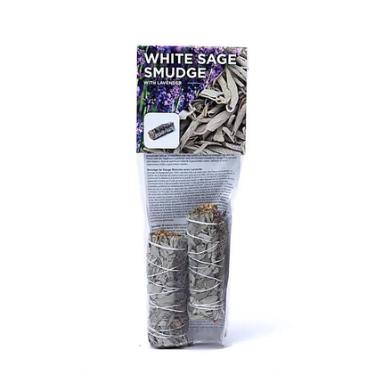 Witte salie smudge met lavendel S set van 2