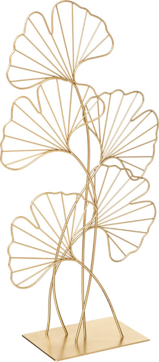 Decorative gold leaves with base