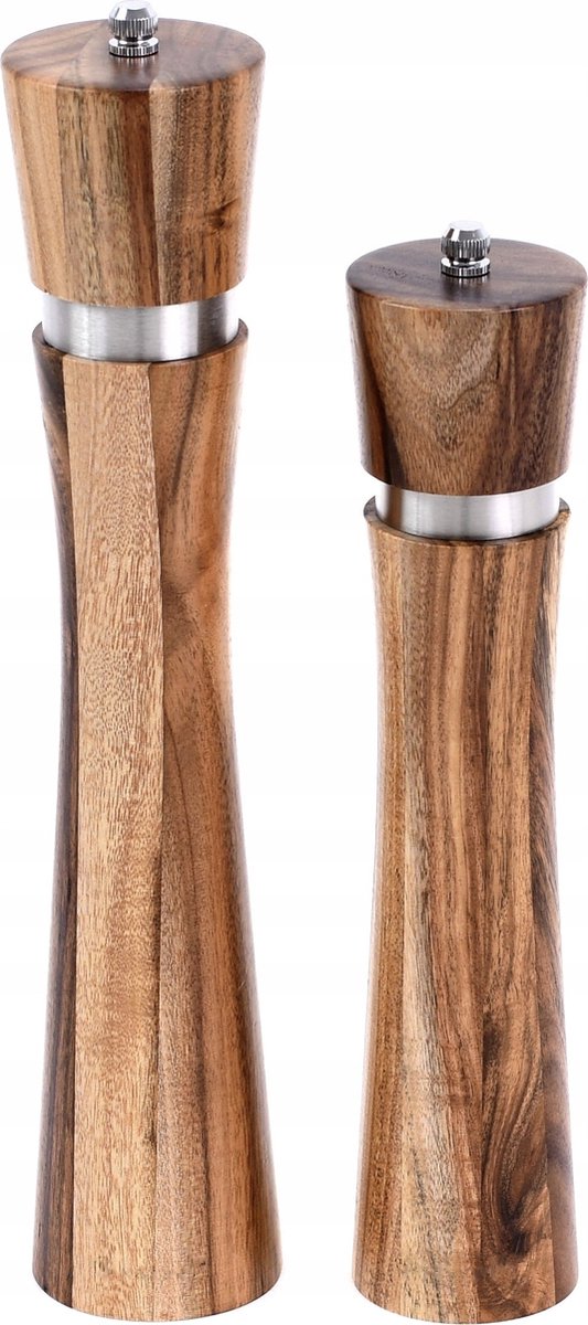 Klausberg 7592/7593 zout- en pepermolen van acaciahout – 31,5 en 25 cm