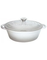 Kinghoff 1613 - gietijzeren braadpan - ovaal - 33cm - 6,2L - Grijs - emaille