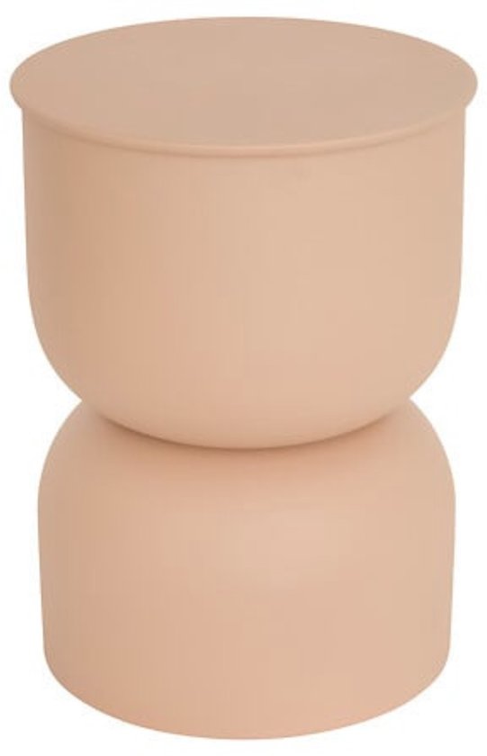 Atmosphera Totem Beistelltisch Palomba - Ø 31 cm Metall - Beige