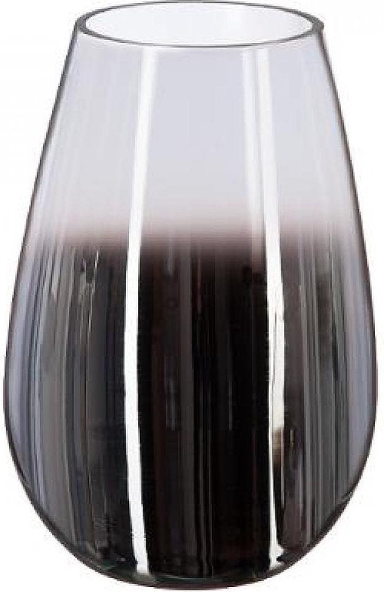 Glass Vase - smoked glass - Smoke glass - H 23 cm