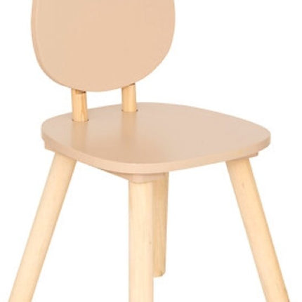 Douceur Bear Kinderstoel - Kindermeubel - Set van 2 - Kinderstoelen - Ergonomische Kinderstoel - MDF & Hout - 26 x 26 x 49 cm - Beige