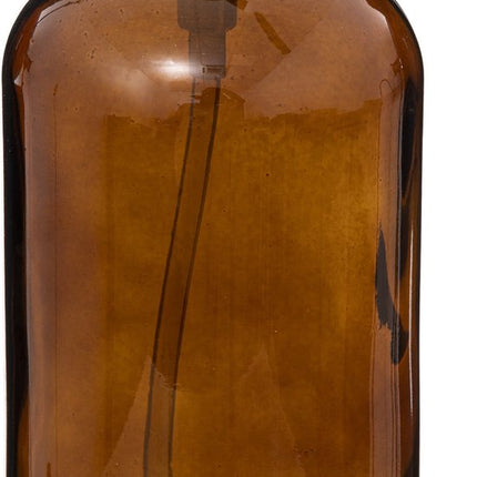5Five Zeeppompje/zeepdispenser van glas - bruin - 1 liter