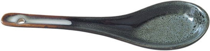 MPLCo - Ramen Lepel - Keramische Ramen Lepel - Aziatische Soeplepel - Japanse Noodle Lepel - Voor Ramen, Soep, Bouillon & Noedels - Vaatwasser, Oven & Magnetronbestendig - 16 x 4.5 cm - Groen