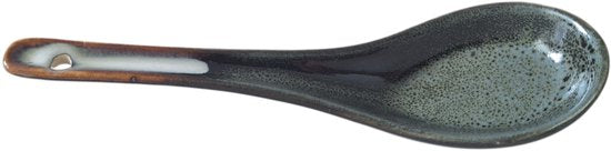 MPLCo - Ramen Lepel - Keramische Ramen Lepel - Aziatische Soeplepel - Japanse Noodle Lepel - Voor Ramen, Soep, Bouillon & Noedels - Vaatwasser, Oven & Magnetronbestendig - 16 x 4.5 cm - Groen