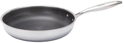 Klausberg 9023 - Koekenpan, antiaanbaklaag met honingraatstructuur - 28 cm - 3-laags - 304 roestvrij staal - PFOA-vrij