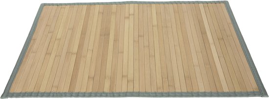 MPLCo - Bamboe Badmat op Rol - Antislip Badkamer Mat - Houten Badmat voor Douche, Bad & Keuken - Oprolbaar - Waterbestendig - Met Antislip Onderzijde - 75 x 50 cm - Naturel
