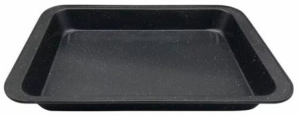 KINGHOFF Marmerenlook Bakvorm - Rechthoekige Cakevorm 42,5x28,5x5 cm - Zwarte Antiaanbaklaag - Geschikt voor Oven