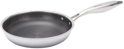 Klausberg 9021 - Koekenpan, antiaanbaklaag met honingraatstructuur - 20 cm - 3-laags - 304 roestvrij staal - PFOA-vrij