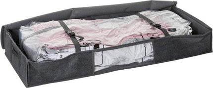 5Five Dekbed/kussens opberghoes - antraciet grijs - met vacuumzak - 100 x 45 x 15 cm