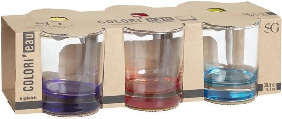 Secret de Gourmet Tumbler-Gläser - 12er-Set - 300 ml - Farbig - Trinkgläser - Wassergläser
