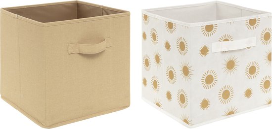 Atmosphera Kids Soleil Opbergers - Set van 2 - 29x29x29cm