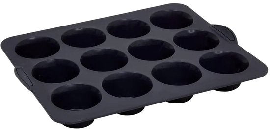 Siliconen TOP Maxi siliconen 12 muffinvorm - verstevigde harde armatuur - anti-aanbak - 40 × 30,5 × 4,5 cm - oven, vriezer & vaatwasser - 100% Siliconen Platinium