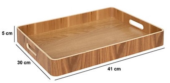 5Five Curve Dienblad / Plateau - 43 x 30 x 5 cm - Bruin