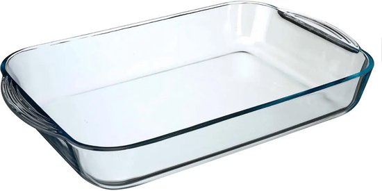 Secret de Gourmet - Auflaufform rechteckig - Transparentes Glas - 40 x 25 cm - 6 Liter