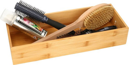 5Five Bestekbak/keuken organizer - Set van 3x stuks - 1-vaks - Tidy Smart - bamboe hout - 38 x 15 x 7 cm
