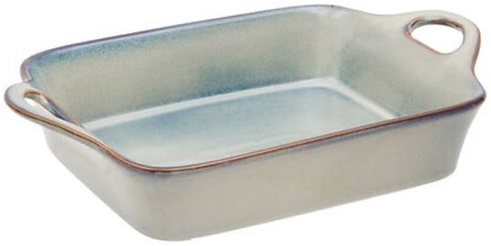 Serveerschaal - Ovenschaal - Bakvorm - Met Handvatten - Oven- en Magnetron & Vaatwasser - Stoneware - 1 Liter - 29 x 18 x 6.7 cm - Groen