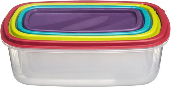 5Five vershoudbakjes nestbaar, 4-delig – BPA-vrij, luchtdicht, voor meal prep – foto 3