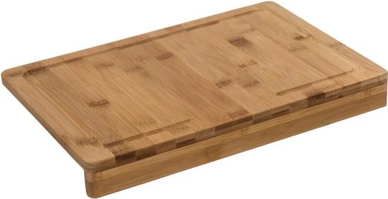 5Five bamboe snijplank voor op het aanrecht – stoprand en sapgroef, 45 x 34 cm – foto 7