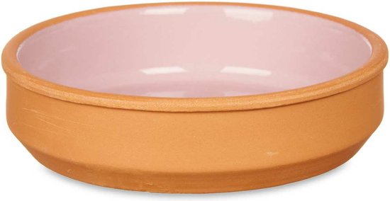 La Dehesa - Tapas / Creme brulee schaaltjes - 8x stuks - terracotta / roze - 16 x 4 cm - serveerschaaltjes - hapjes - voedsel