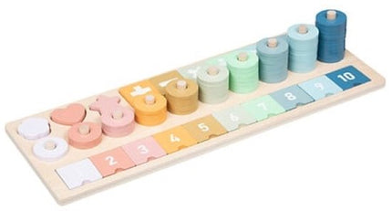 2-delig Houten Puzzel Set - Educatieve Kinderspeelgoed Houten Puzzels - Moeder & Baby 6-delige Puzzel & Cijfers Puzzel - Montessori Speelgoed - Multicolor