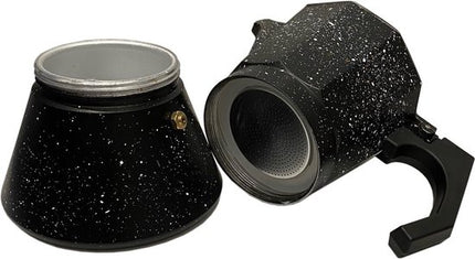 Espresso maker aluminium - percolator 9 kops – zwart