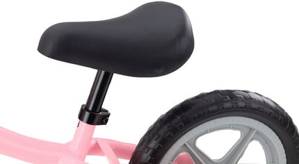 SPRINTO Balance Bike - Loopfiets - Kinder Loopfiets Met Luchtbanden - Verstelbaar Zadel & Stuur - Lichtgewicht Stalen Frame - Voor 2-5 Jaar - 12inch - Roze