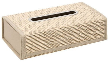 Tissuebox - Tissuedoos - Tissuehouder - Zakdoekhouder - Voor Woonkamer, Badkamer & Kantoor - Karton - 26 x 8 x 14 cm - Beige