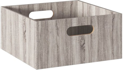 5Five Opbergmand/kastmandje - Grijs wash - 31 x 31 x 31 cm - 29 liter - Vakkenkast manden - Hout - Opvouwbaar - Kisten