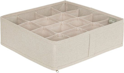 Lademandje kledingkast organizer 16-vaks Five® - Dressy+ - Beige - Opvouwbaar