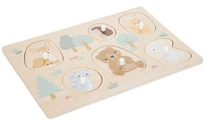 2-delig Houten Puzzel Set - Educatieve Kinderspeelgoed Houten Puzzels - Moeder & Baby 6-delige Puzzel & Cijfers Puzzel - Montessori Speelgoed - Multicolor