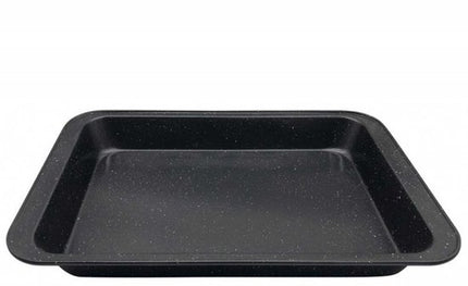 KINGHOFF Marmerenlook Bakvorm - Rechthoekige Cakevorm 42,5x28,5x5 cm - Zwarte Antiaanbaklaag - Geschikt voor Oven