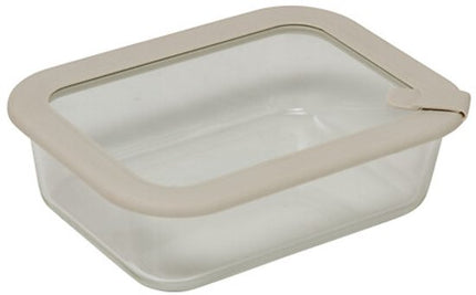 Sileat Lunchbox - Meal Prep Container - Glazen Vershouddoos - Bewaardoos voor Voedsel Vers - Hittebestendig & Duurzaam - Magnetron- en Vaatwasserbestendig - 0.95 liters - 20.3 x 15.2 x 6.2 cm - Transparant