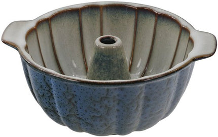 MPLCo - Tulband Bakvorm - Bakvorm - Cakevorm met Middenbuis - Oven, Magnetron & Vaatwasserbestendig - Ø28 x 8.5 cm - Navy Grijs