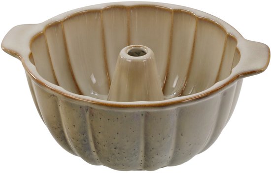 MPLCo - Tulband Bakvorm - Bakvorm - Cakevorm met Middenbuis - Oven, Magnetron & Vaatwasserbestendig - Ø28 x 8,5 cm - Lichtbruin