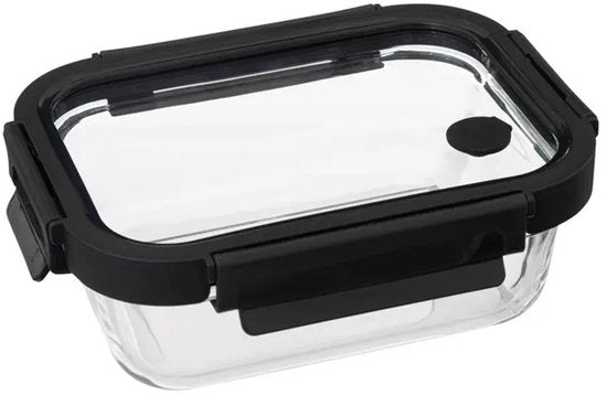 Vershoudbakjes Glas Set van 4 - Meal Prep Bakjes - Glazen Lunchbox met Deksel - 2 x 0,5 L & 2 x 1,3 L